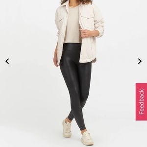 SPANX faux leather leggings size XS petite